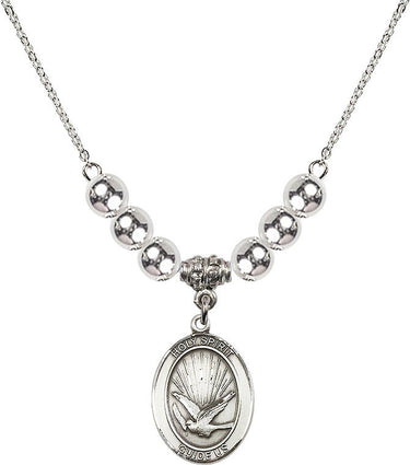 Holy Spirit Crystal Necklace | 3/4 inch | 6mm Beads | N32-8044