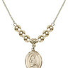 Saint Emily de Vialar Crystal Necklace | 3/4 inch | 6mm Beads   14kt Gold Filled