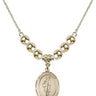 Saint Gregory the Great Crystal Necklace | 3/4 inch | 6mm Beads   14kt Gold Filled