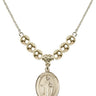 Saint Justin Crystal Necklace | 3/4 inch | 6mm Beads   14kt Gold Filled
