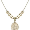 Saint John the Baptist Crystal Necklace | 3/4 inch | 6mm Beads   14kt Gold Filled