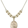 Saint John the Apostle Crystal Necklace | 3/4 inch | 6mm Beads   14kt Gold Filled