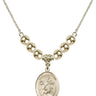 Saint Kevin Crystal Necklace | 3/4 inch | 6mm Beads   14kt Gold Filled