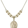 Saint Lucia of Syracuse Crystal Necklace | 3/4 inch | 6mm Beads   14kt Gold Filled