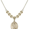 Saint Lazarus Crystal Necklace | 3/4 inch | 6mm Beads   14kt Gold Filled