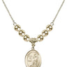 Saint Luke the Apostle Crystal Necklace | 3/4 inch | 6mm Beads   14kt Gold Filled