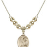 Saint Mark the Evangelist Crystal Necklace | 3/4 inch | 6mm Beads   14kt Gold Filled