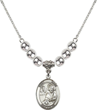 Collar de cristal San Marcos Evangelista | 1.9 cm | Cuentas de 6 mm | N32-8070