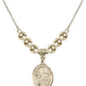 Saint Mary Magdalene Crystal Necklace | 3/4 inch | 6mm Beads   14kt Gold Filled