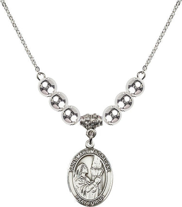 Collar de cristal de Santa María Magdalena | 3/4 pulgada | Cuentas de 6 mm | N32-8071