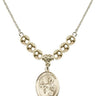 Saint Matthew the Apostle Crystal Necklace | 3/4 inch | 6mm Beads   14kt Gold Filled