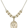 Saint Philomena Crystal Necklace | 3/4 inch | 6mm Beads   14kt Gold Filled