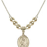 Saint Philip the Apostle Crystal Necklace | 3/4 inch | 6mm Beads   14kt Gold Filled