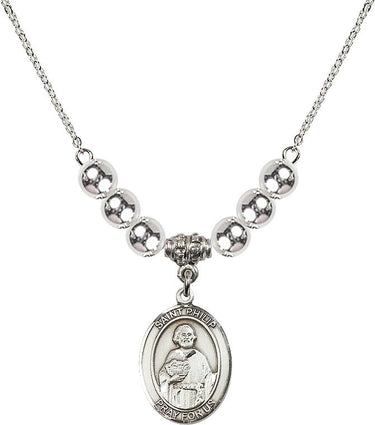 Saint Philip the Apostle Crystal Necklace | 3/4 inch | 6mm Beads | N32-8083
