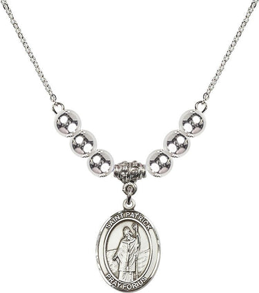 Saint Patrick Crystal Necklace | 3/4 inch | 6mm Beads | N32-8084