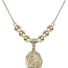 Saint Bonaventure Crystal Necklace | 3/4 inch | 6mm Beads   14kt Gold Filled