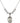 Saint Peregrine Crystal Necklace | 3/4 inch | 6mm Beads   Sterling Silver