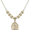 Saint Martin de Porres Crystal Necklace | 3/4 inch | 6mm Beads   14kt Gold Filled