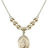 Saint Peter the Apostle Crystal Necklace | 3/4 inch | 6mm Beads   14kt Gold Filled