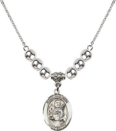 Saint Raymond Nonnatus Crystal Necklace | 3/4 inch | 6mm Beads