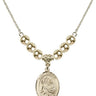 Saint Raphael the Archangel Crystal Necklace | 3/4 inch | 6mm Beads   14kt Gold Filled