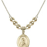 Saint Rita of Cascia Crystal Necklace | 3/4 inch | 6mm Beads   14kt Gold Filled
