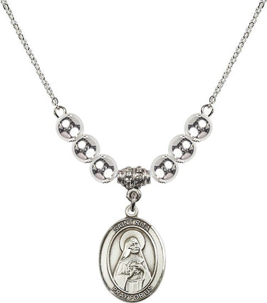 Saint Rita of Cascia Crystal Necklace | 3/4 inch | 6mm Beads