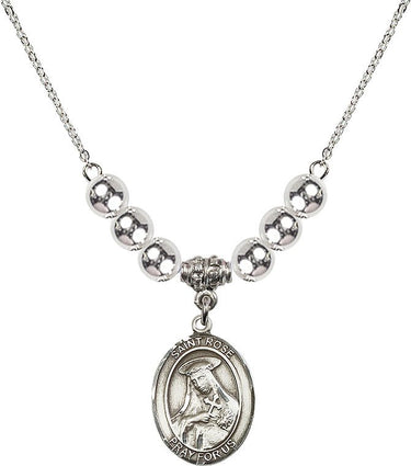 Saint Rose of Lima Crystal Necklace | 3/4 inch | 6mm Beads