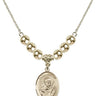 Saint Robert Bellarmine Crystal Necklace | 3/4 inch | 6mm Beads   14kt Gold Filled