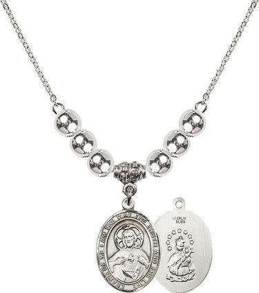 Collar de escapulario con cristales | 1,9 cm | Cuentas de 6 mm | N32-8098