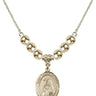 Saint Teresa of Avila Crystal Necklace | 3/4 inch | 6mm Beads   14kt Gold Filled