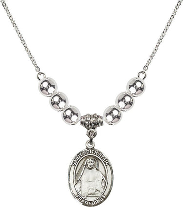 Saint Edith Stein Crystal Necklace | 3/4 inch | 6mm Beads