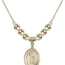 Saint Stephen the Martyr Crystal Necklace | 3/4 inch | 6mm Beads   14kt Gold Filled