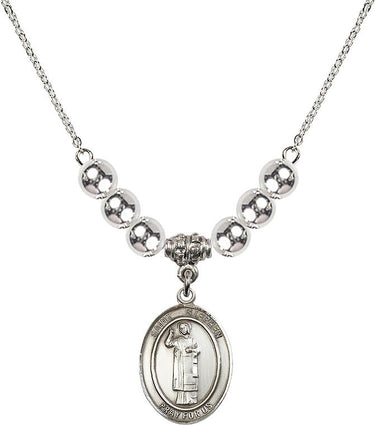 Saint Stephen the Martyr Crystal Necklace | 3/4 inch | 6mm Beads