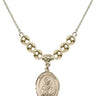 Saint Timothy Crystal Necklace | 3/4 inch | 6mm Beads   14kt Gold Filled