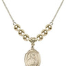 Saint Thomas the Apostle Crystal Necklace | 3/4 inch | 6mm Beads   14kt Gold Filled