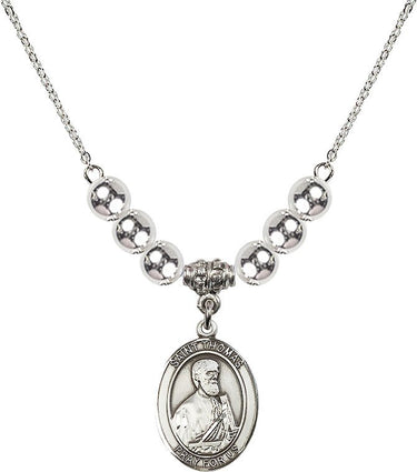 Saint Thomas the Apostle Crystal Necklace | 3/4 inch | 6mm Beads
