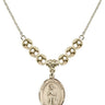 Saint Juan Diego Crystal Necklace | 3/4 inch | 6mm Beads   14kt Gold Filled