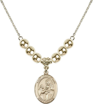 Saint John of God Crystal Necklace | 3/4 inch | 6mm Beads