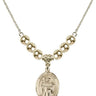 Saint Casimir of Poland Crystal Necklace | 3/4 inch | 6mm Beads   14kt Gold Filled