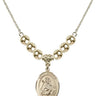 Saint William of Rochester Crystal Necklace | 3/4 inch | 6mm Beads   14kt Gold Filled