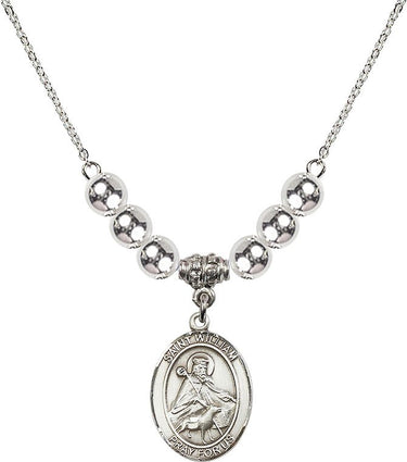 Saint William of Rochester Crystal Necklace | 3/4 inch | 6mm Beads