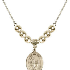 Saint Zachary Crystal Necklace | 3/4 inch | 6mm Beads   14kt Gold Filled