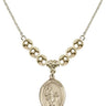 Saint Zachary Crystal Necklace | 3/4 inch | 6mm Beads   14kt Gold Filled