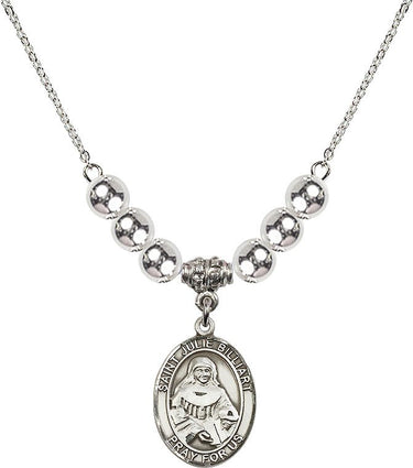 Saint Julie Billiart Crystal Necklace | 3/4 inch | 6mm Beads