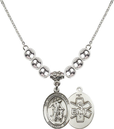 Guardian Angel EMT Crystal Necklace | 3/4 inch | 6mm Beads | N32-8118--10