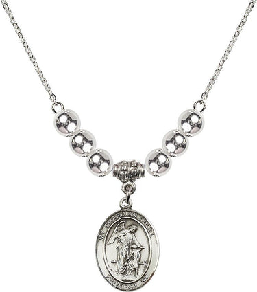 Guardian Angel w/Child Crystal Necklace | 3/4 inch | 6mm Beads