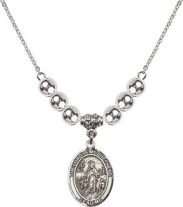 Lord Is My Shepherd Crystal Necklace | 3/4 inch | 6mm Beads | N32-8119
