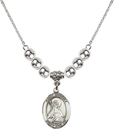 Saint Bridget of Sweden Crystal Necklace | 3/4 inch | 6mm Beads | N32-8122