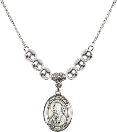 Saint Brigid of Ireland Crystal Necklace | 3/4 inch | 6mm Beads | N32-8123